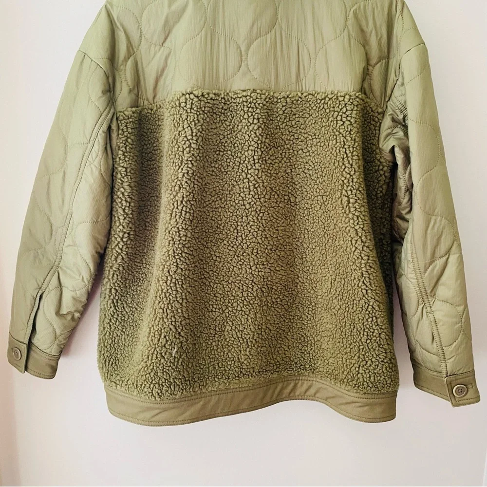 Madewell Hybrid Sherpa Jacket Green Sz Small
